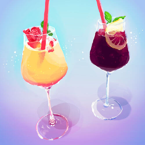 トロピカルジュースのイラスト