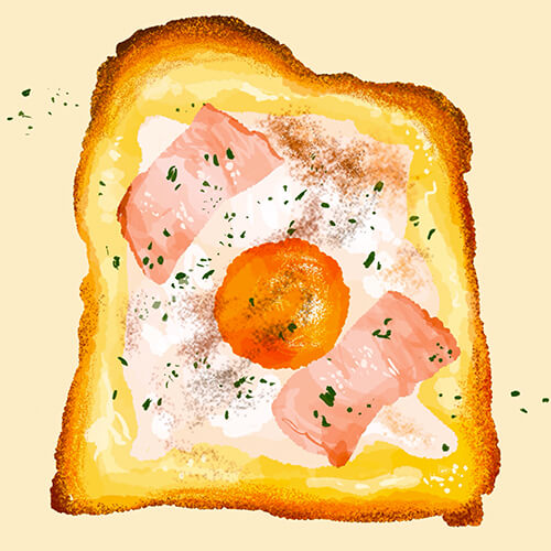 お惣菜パンのイラスト