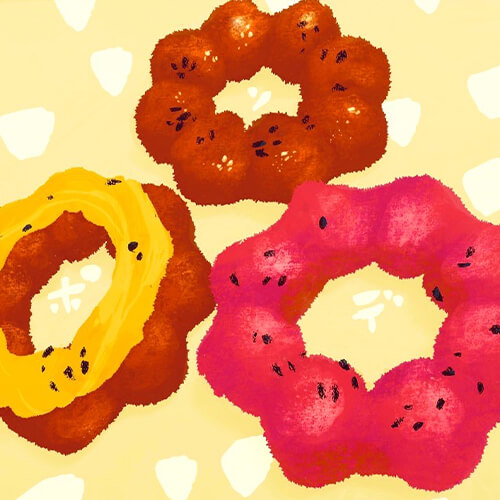 お芋ドーナツのイラスト